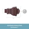 Kenney Mfg Kenney Riley 1" Value Decorative Window Curtain Rod, 30-84", Chocolate KN87006V1NP - alternate 3